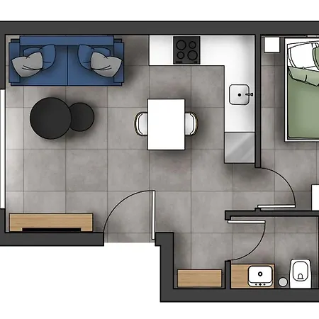 Apartment Blue Wave